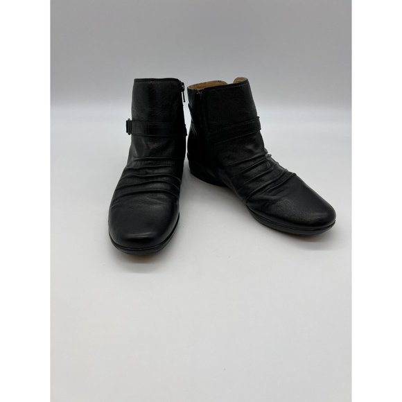 Naturalizer Round Toe Pleated Leather Boots Booties 10M - Picture 5 of 7